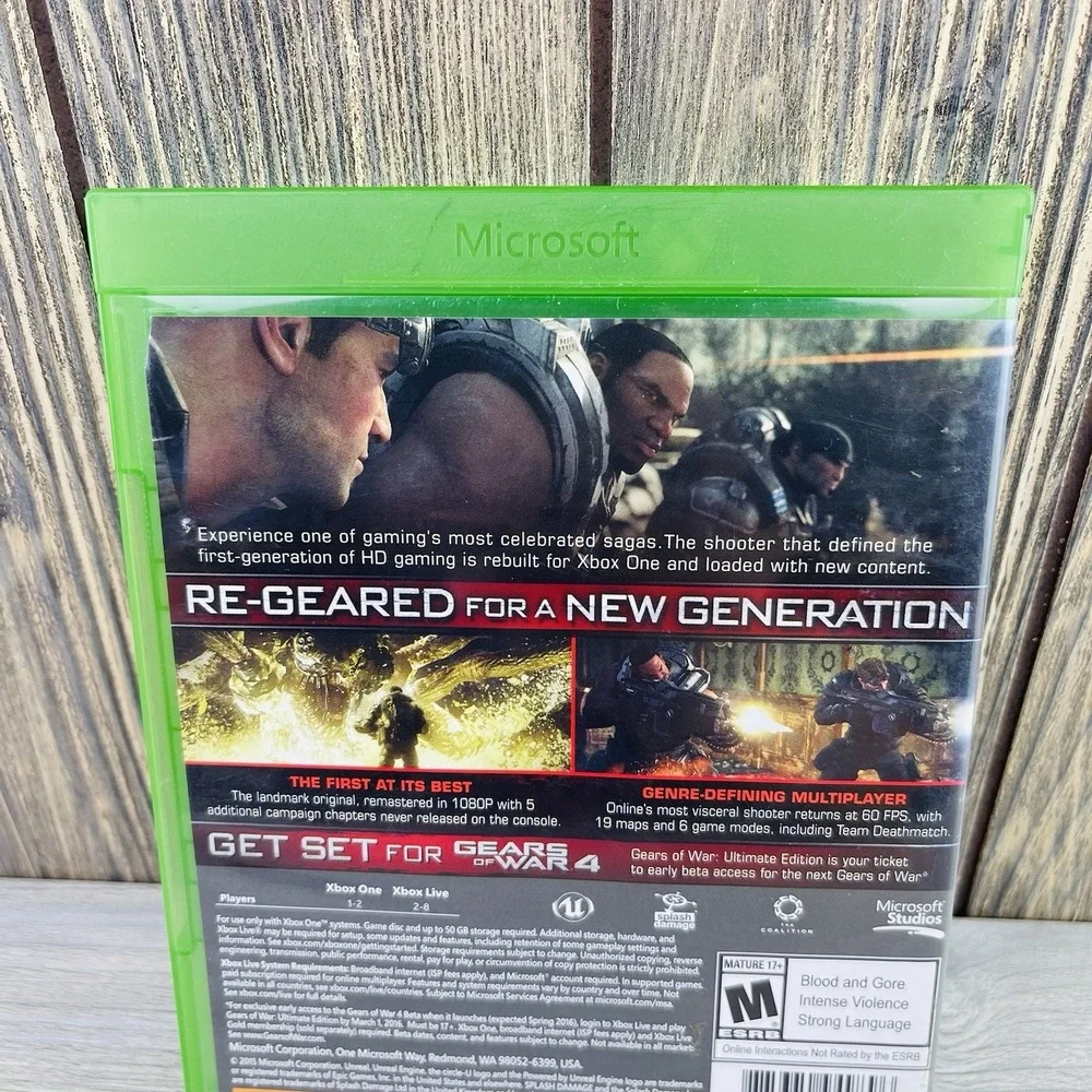Gears of War: Ultimate Edition (Xbox One, 2015) - TESTED AND WORKING
